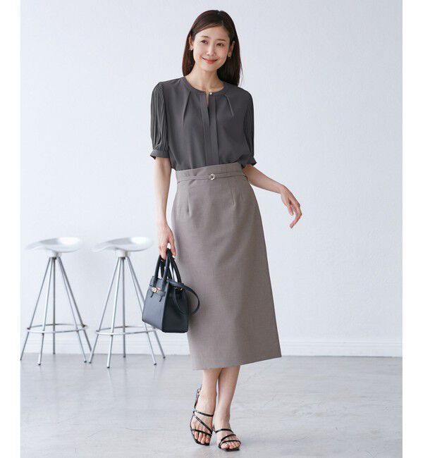 Rope&rsquo;Picnic「袖プリーツハーフスリーブブラウス」|シャツ・ブラウス|