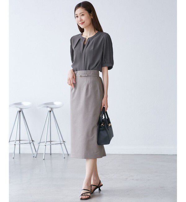 Rope&rsquo;Picnic「袖プリーツハーフスリーブブラウス」|シャツ・ブラウス|