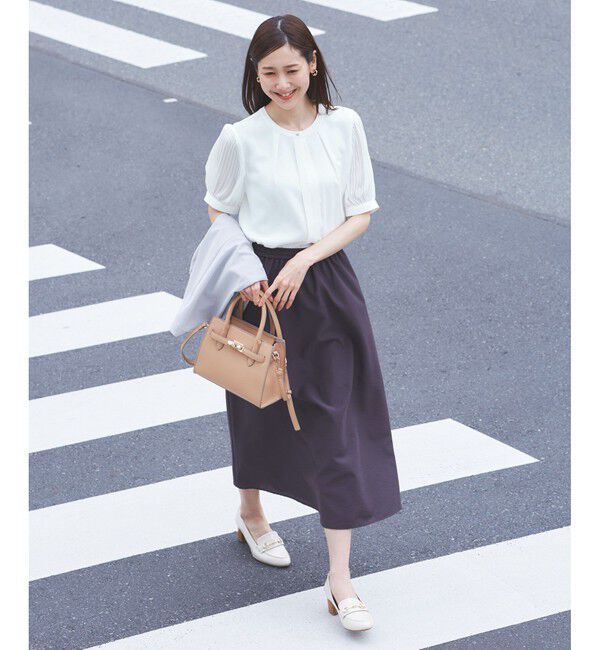 Rope&rsquo;Picnic「袖プリーツハーフスリーブブラウス」|シャツ・ブラウス|