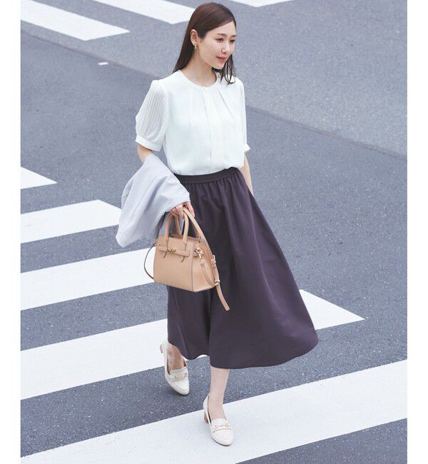 Rope&rsquo;Picnic「袖プリーツハーフスリーブブラウス」|シャツ・ブラウス|