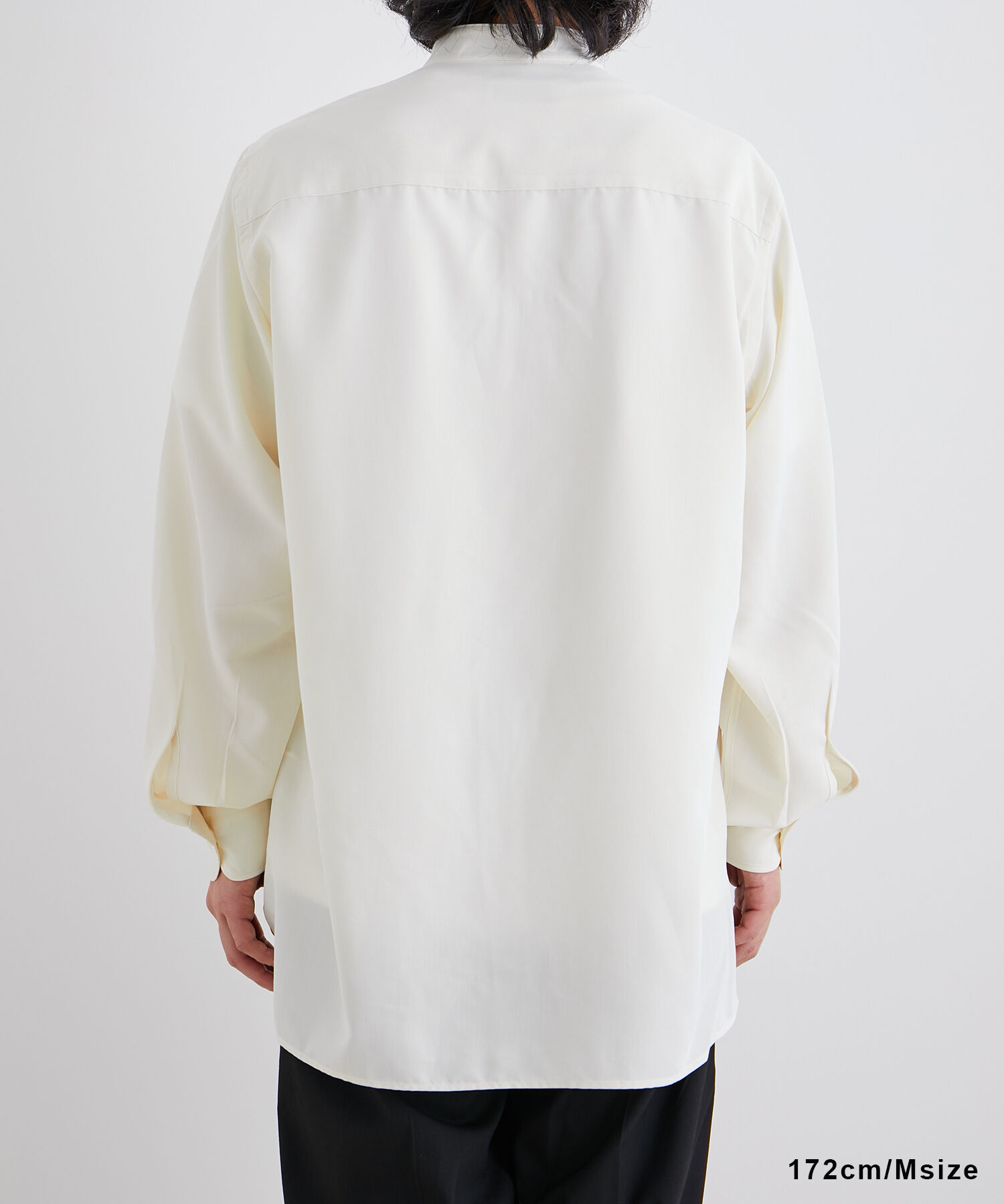 ADAM ET ROPE'「《定番》レーヨンスエード バンドカラーシャツ / ユニセックス」|シャツ・ブラウス|