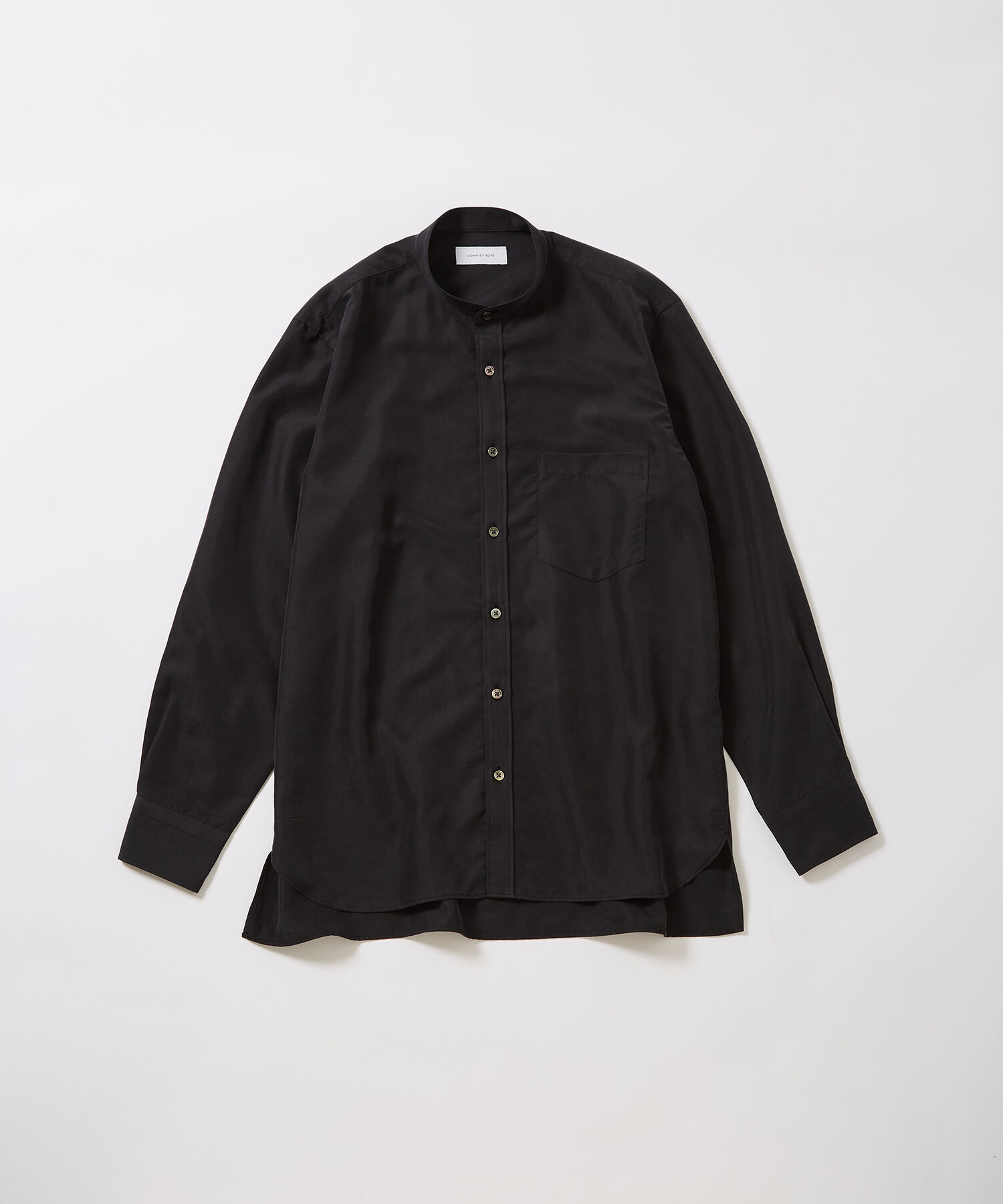 ADAM ET ROPE'「《定番》レーヨンスエード バンドカラーシャツ / ユニセックス」|シャツ・ブラウス|