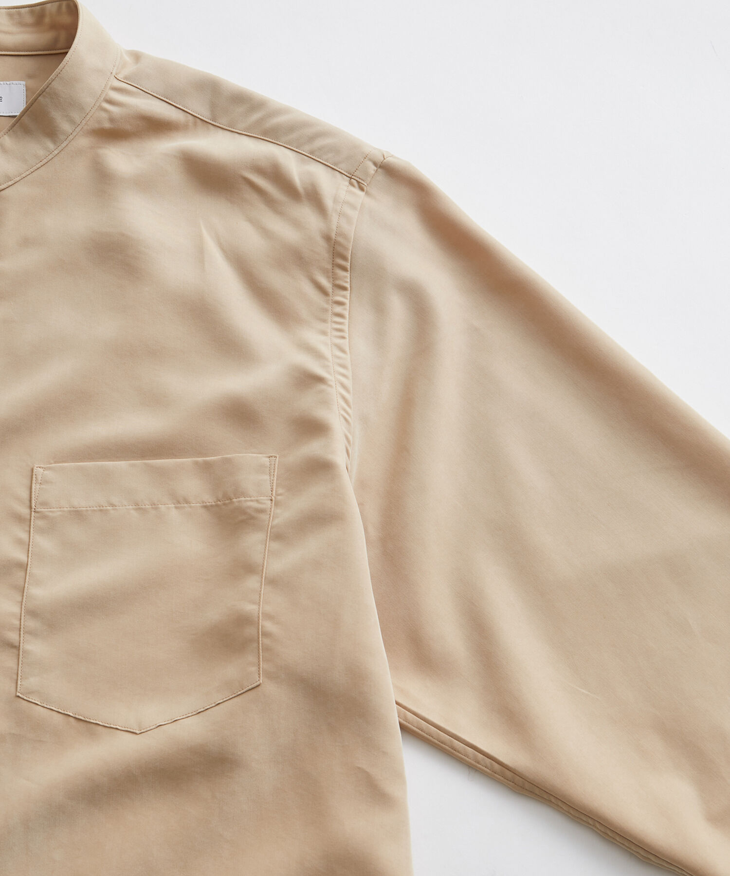 ADAM ET ROPE'「《定番》レーヨンスエード バンドカラーシャツ / ユニセックス」|シャツ・ブラウス|