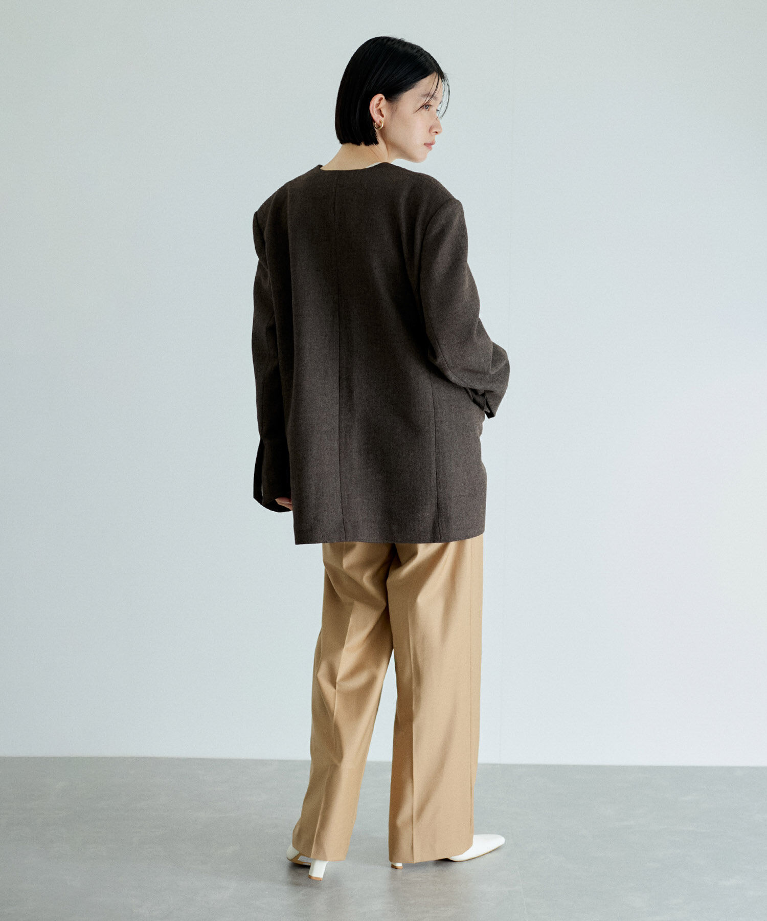 ADAM ET ROPE'「ジャケットライクブラウス」|シャツ・ブラウス|