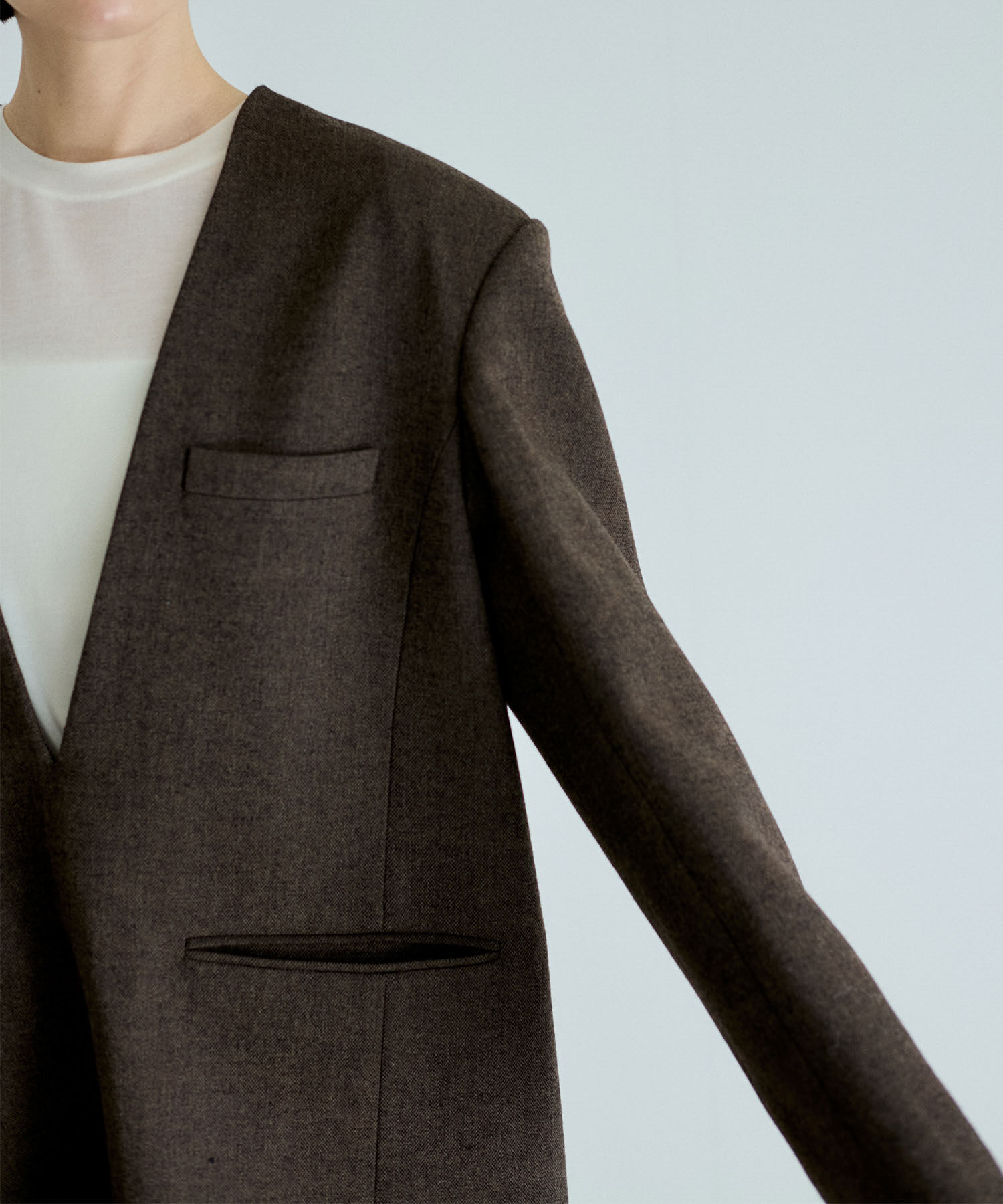 ADAM ET ROPE'「ジャケットライクブラウス」|シャツ・ブラウス|