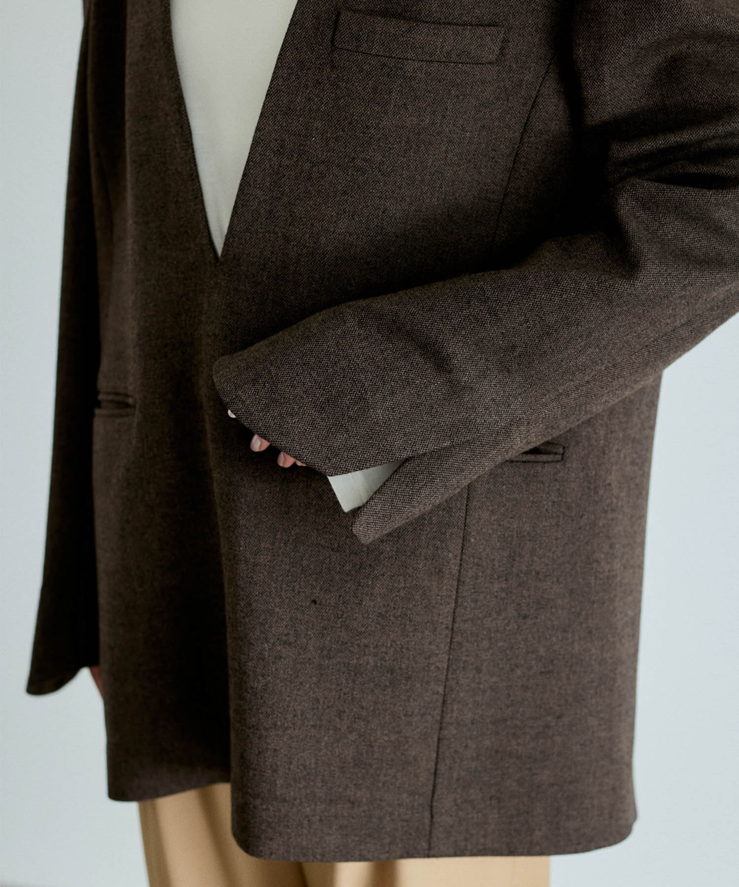 ADAM ET ROPE'「ジャケットライクブラウス」|シャツ・ブラウス|