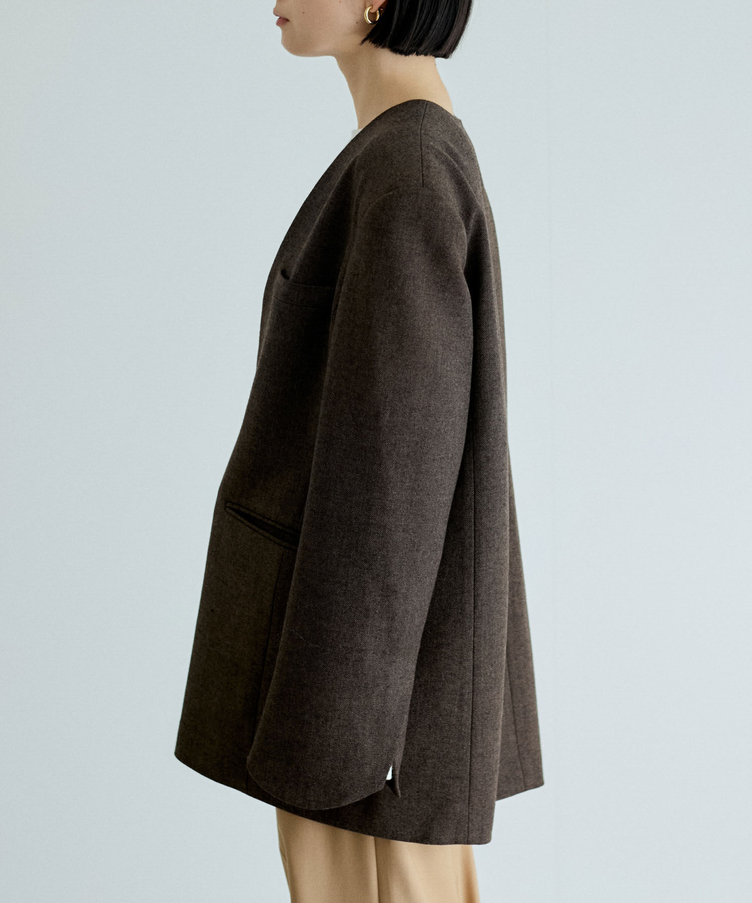 ADAM ET ROPE'「ジャケットライクブラウス」|シャツ・ブラウス|