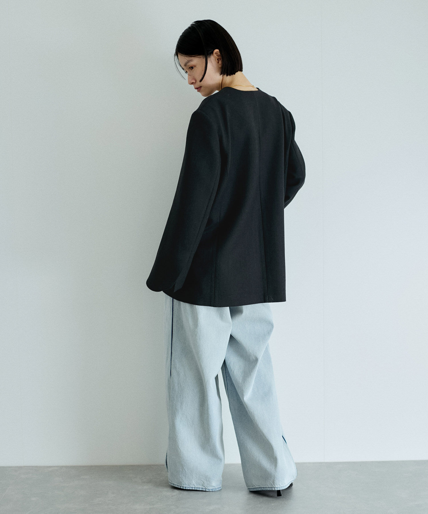 ADAM ET ROPE'「ジャケットライクブラウス」|シャツ・ブラウス|