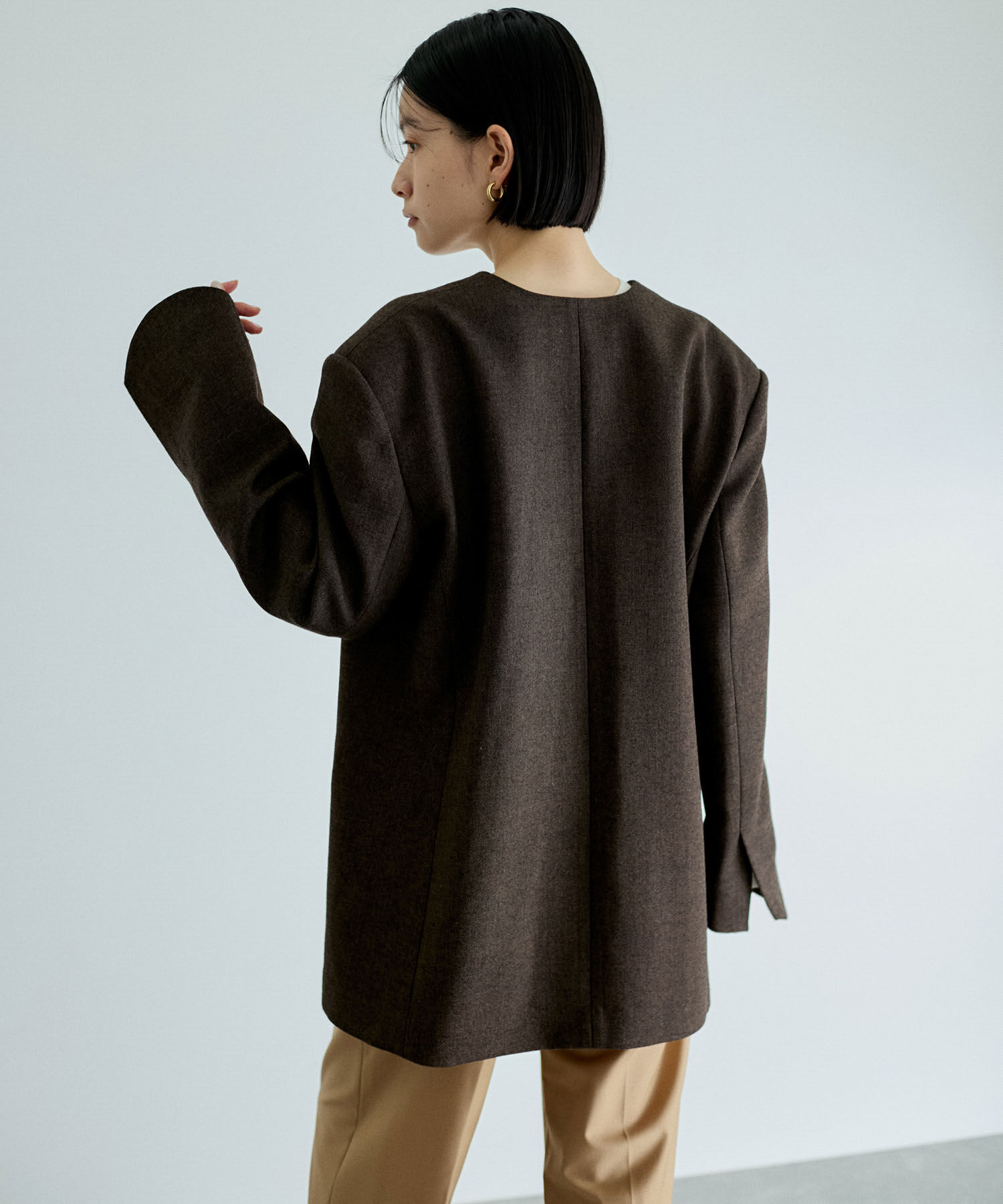 ADAM ET ROPE'「ジャケットライクブラウス」|シャツ・ブラウス|