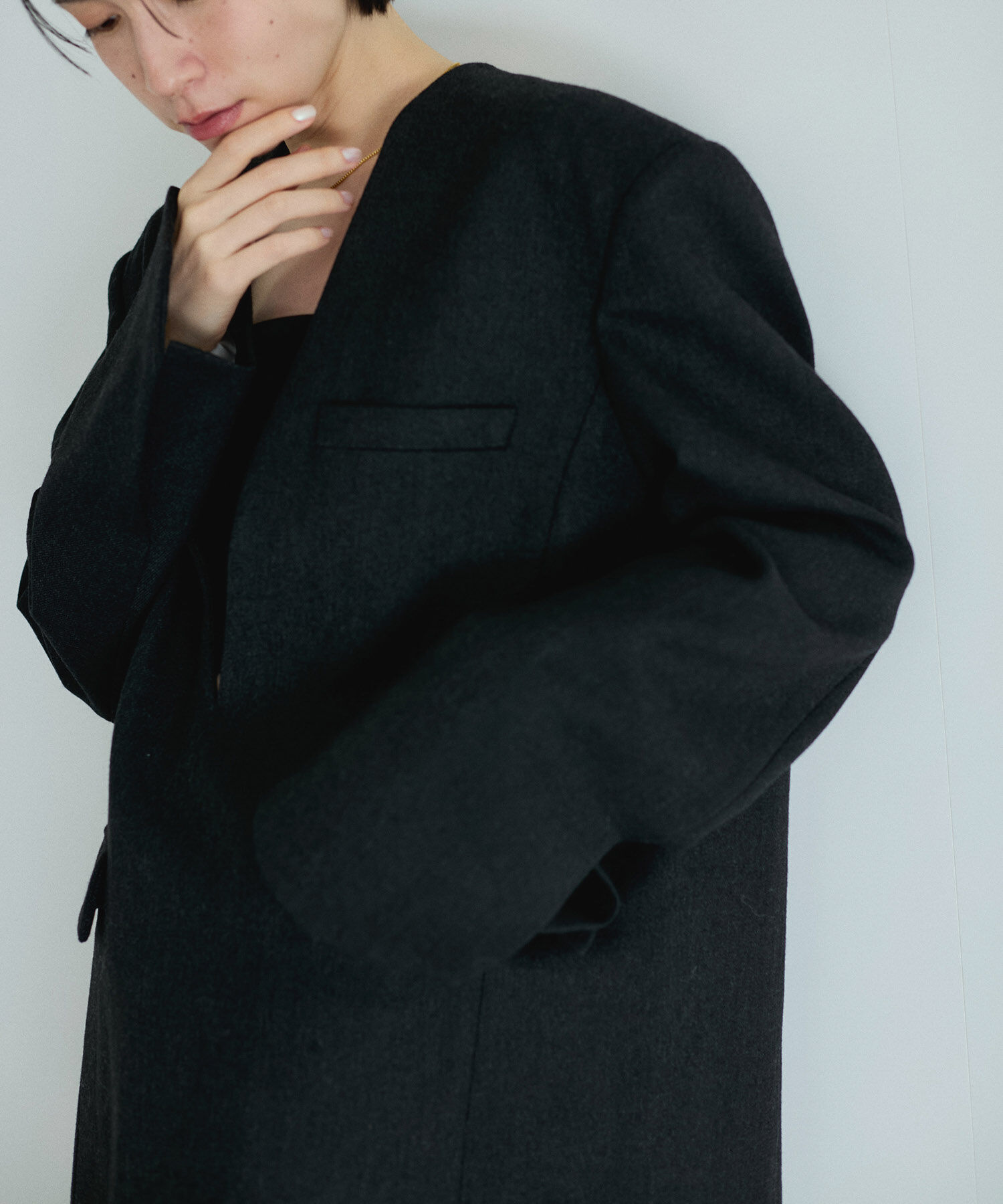 ADAM ET ROPE'「ジャケットライクブラウス」|シャツ・ブラウス|