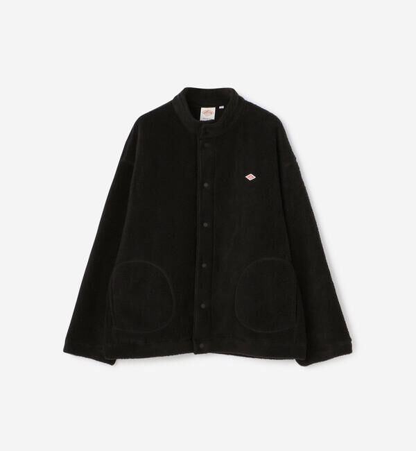 DANTON「DANTON | ダブルフェイスボア カーディガン MEN」|カーディガン|BLACK