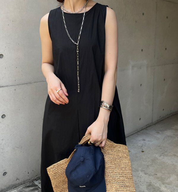  「【WEB限定】深タックデザインドレス」|ワンピース|