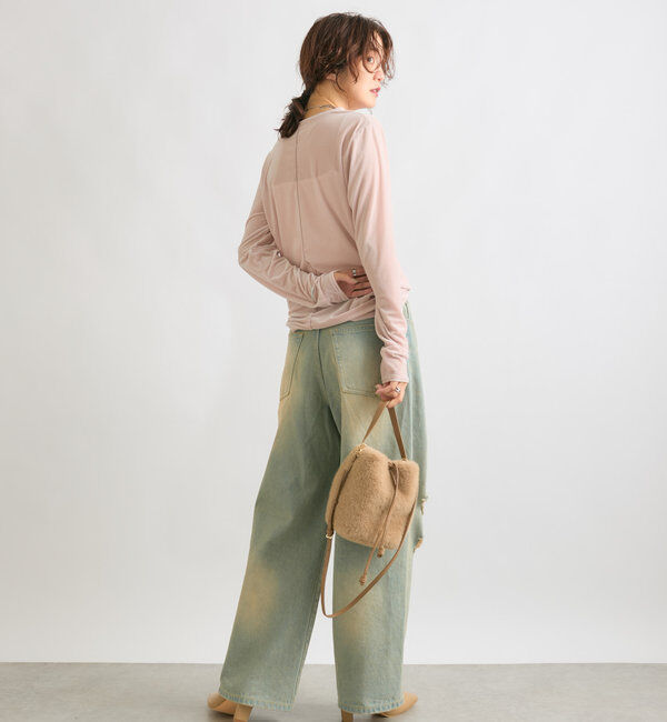  「【シーズンムードを高める】フェイクファーハンドバッグ」|トートバッグ|