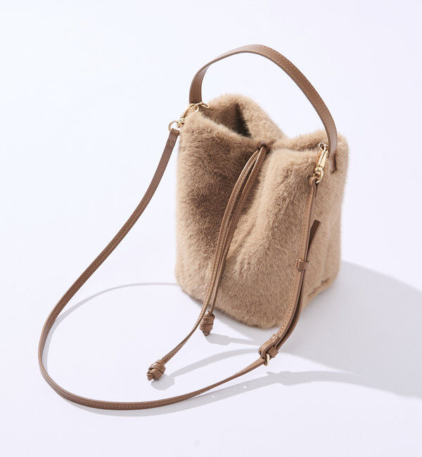  「【シーズンムードを高める】フェイクファーハンドバッグ」|トートバッグ|