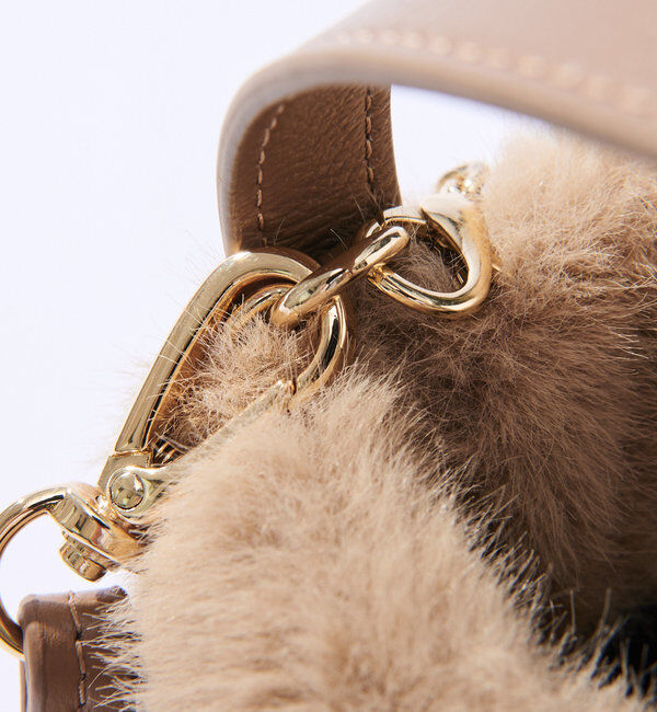  「【シーズンムードを高める】フェイクファーハンドバッグ」|トートバッグ|