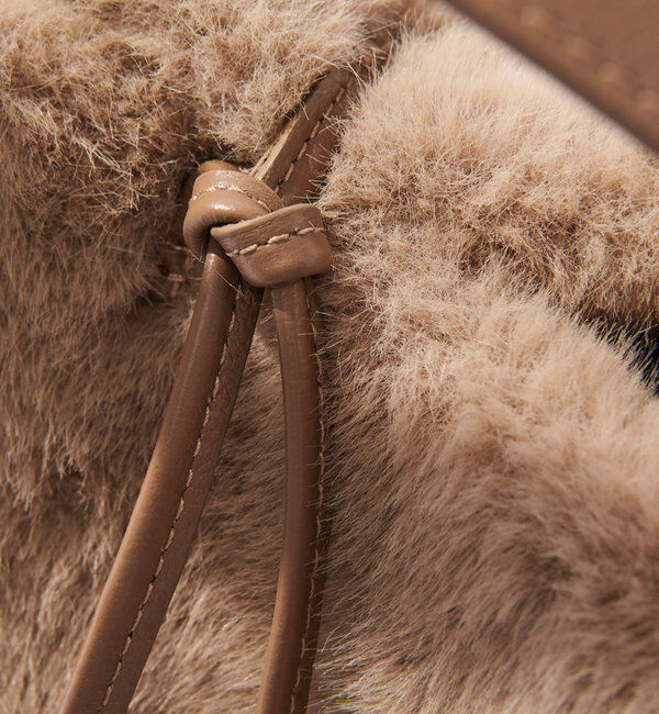  「【シーズンムードを高める】フェイクファーハンドバッグ」|トートバッグ|