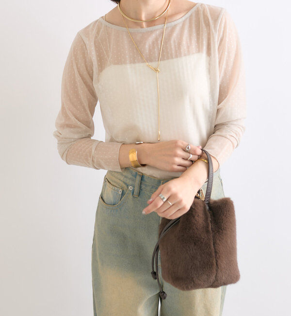  「【シーズンムードを高める】フェイクファーハンドバッグ」|トートバッグ|