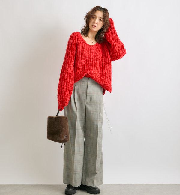  「【シーズンムードを高める】フェイクファーハンドバッグ」|トートバッグ|