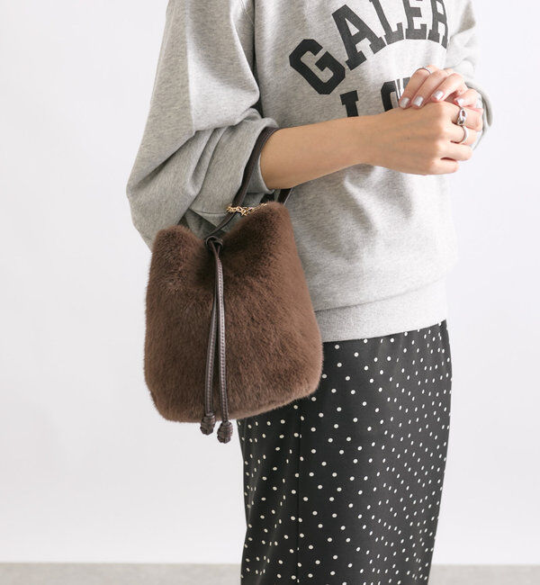  「【シーズンムードを高める】フェイクファーハンドバッグ」|トートバッグ|