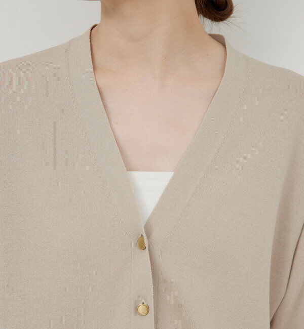 「【接触冷感/アンサンブル対応】アイシーコットンVカーデ」|ニット・セーター|