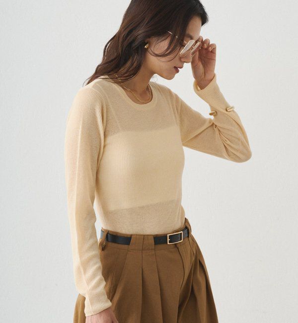  「シアーニットプルオーバー」|ニット・セーター|