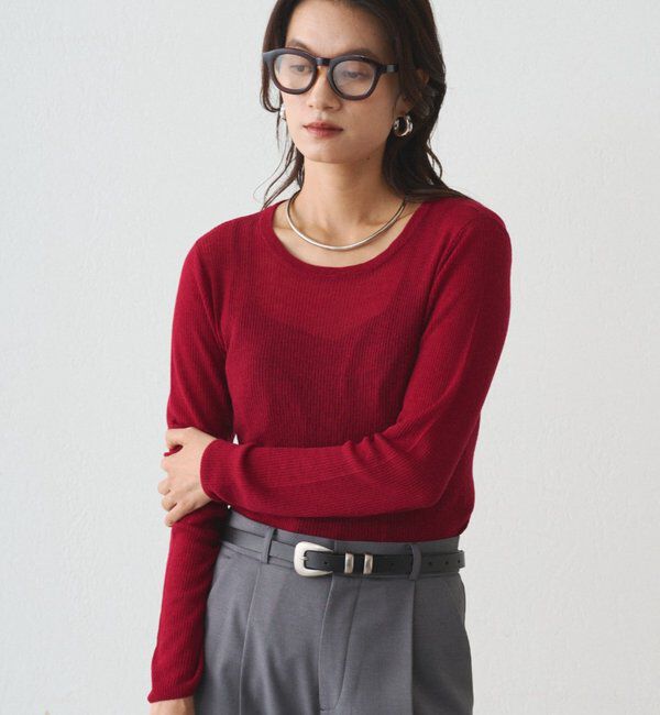  「シアーニットプルオーバー」|ニット・セーター|