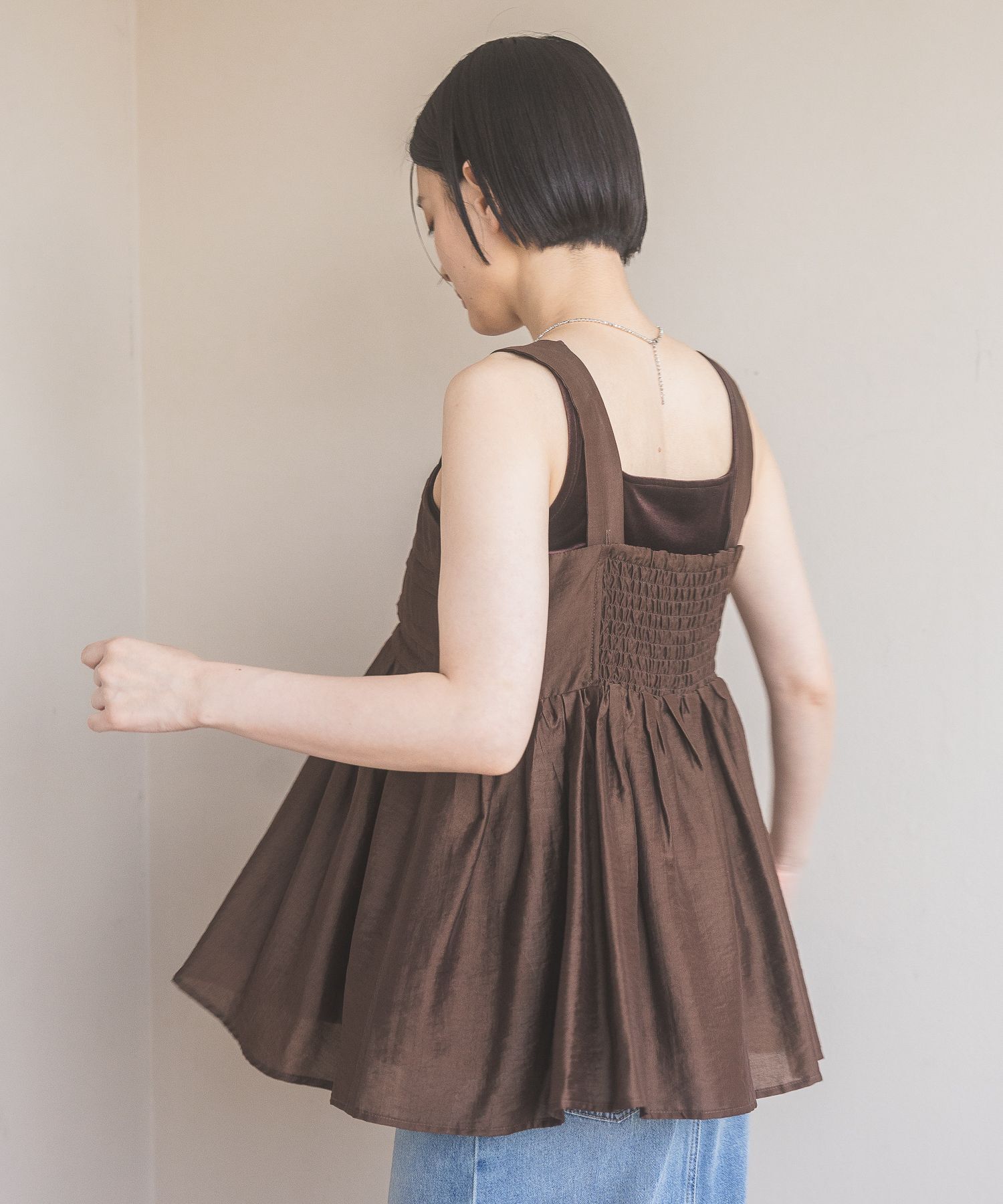 A part by 「 シアーペプラムキャミ」|シャツ・ブラウス|ブラウン