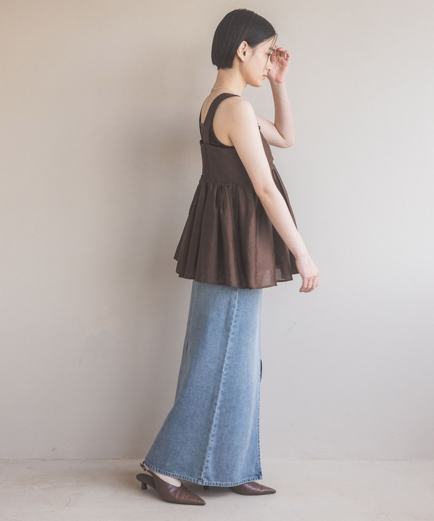 A part by 「 シアーペプラムキャミ」|シャツ・ブラウス|