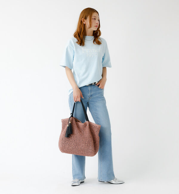 Rouge vif「タッセル付き ペーパートートバッグ / 雑材バッグ」|トートバッグ|