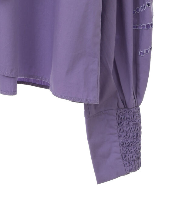  「【MARILYN MOON】2WAY POPLIN COTTON CUTWORK BLOUSE」|シャツ・ブラウス|