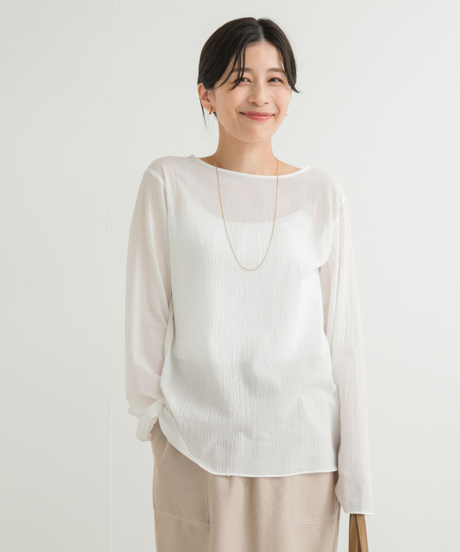 URBAN RESEARCH DOORS「コットンシアーTブラウス」|シャツ・ブラウス|