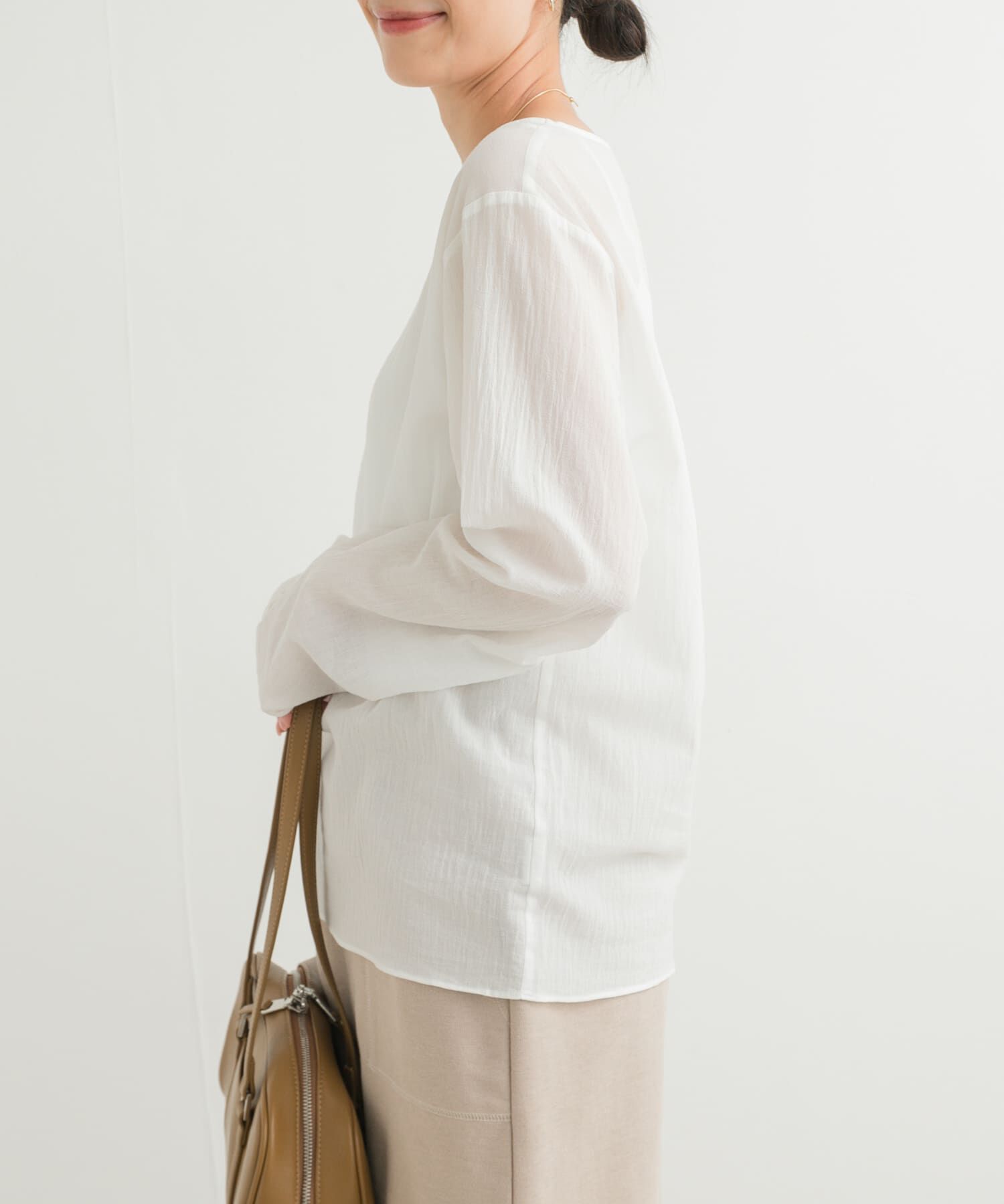 URBAN RESEARCH DOORS「コットンシアーTブラウス」|シャツ・ブラウス|