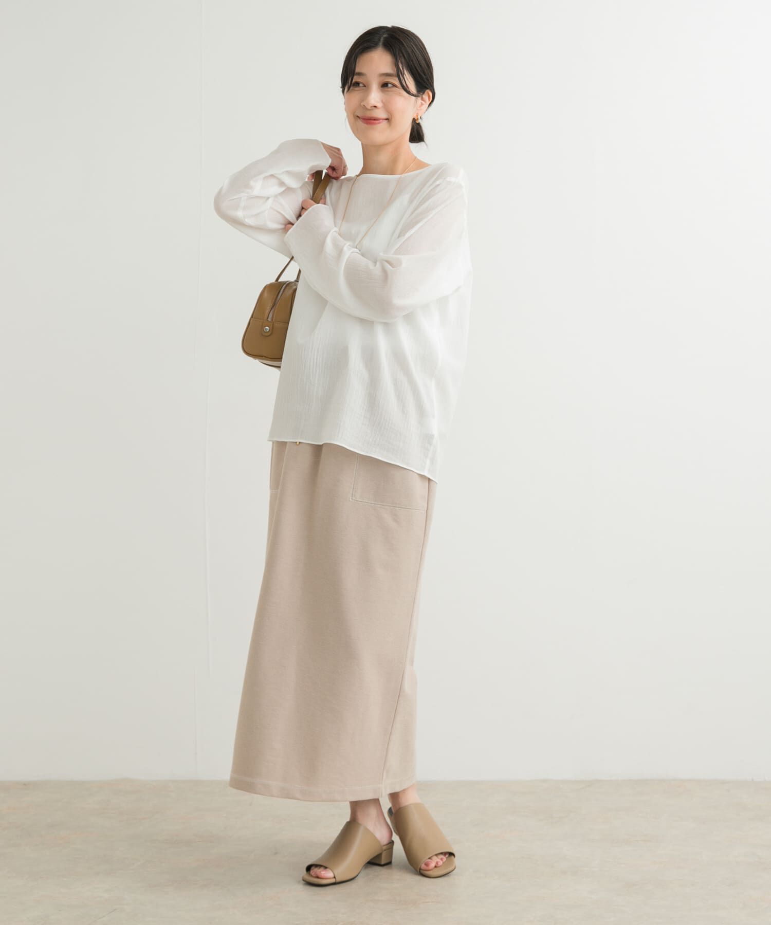 URBAN RESEARCH DOORS「コットンシアーTブラウス」|シャツ・ブラウス|