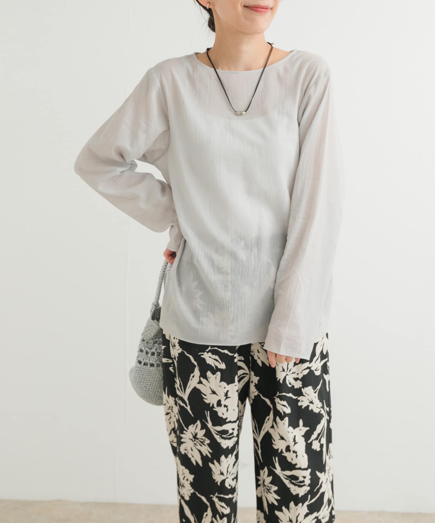 URBAN RESEARCH DOORS「コットンシアーTブラウス」|シャツ・ブラウス|