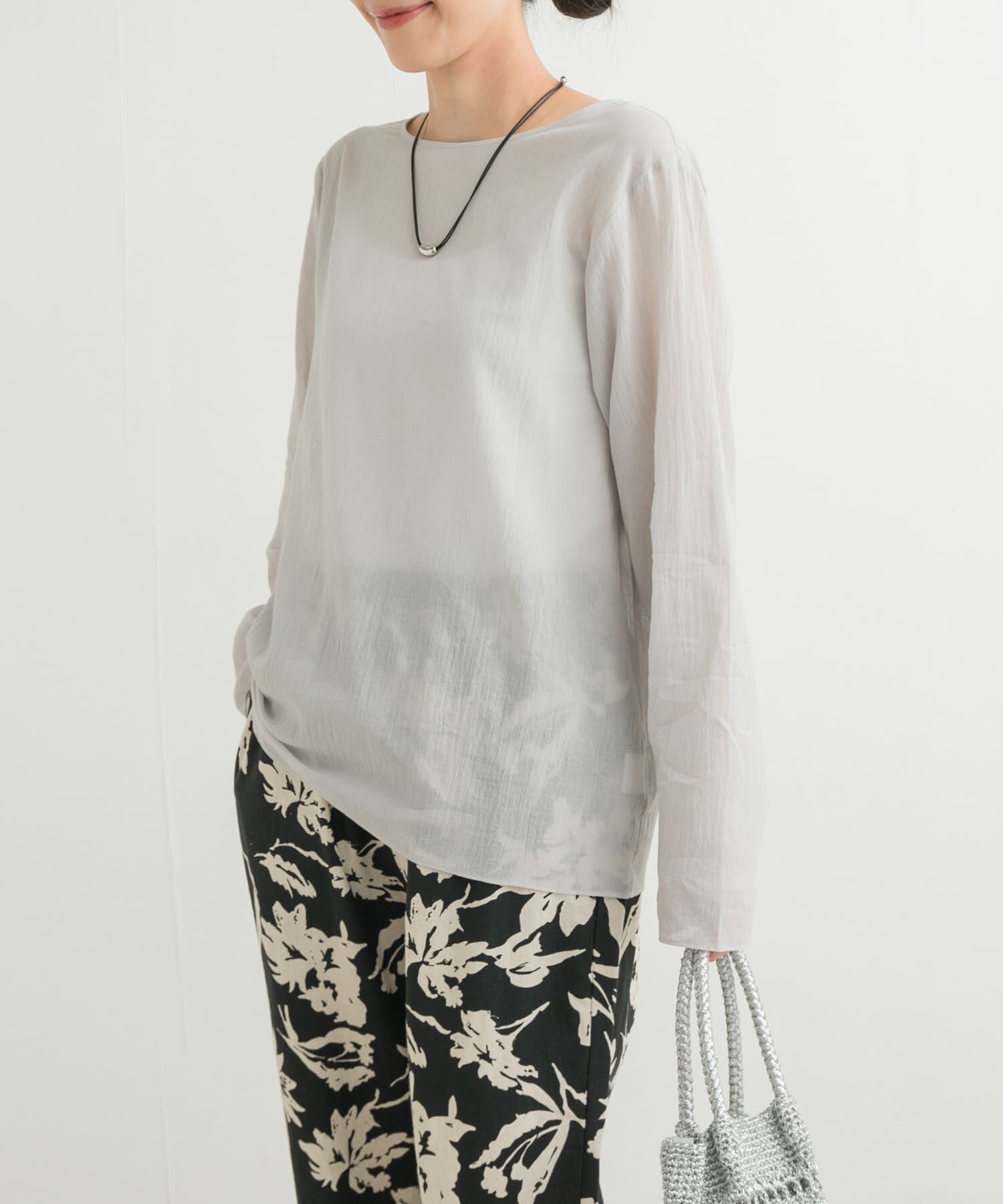 URBAN RESEARCH DOORS「コットンシアーTブラウス」|シャツ・ブラウス|