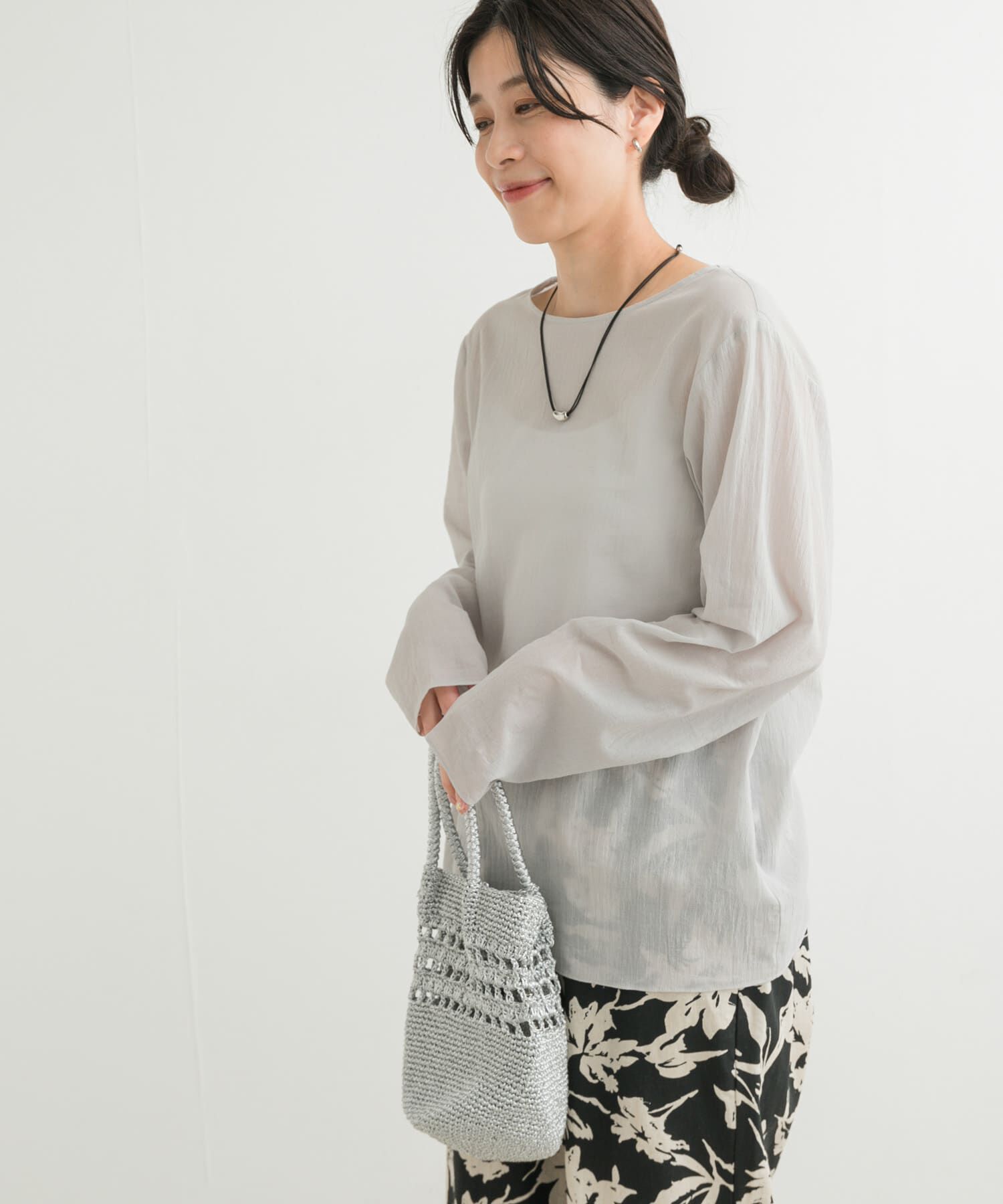 URBAN RESEARCH DOORS「コットンシアーTブラウス」|シャツ・ブラウス|