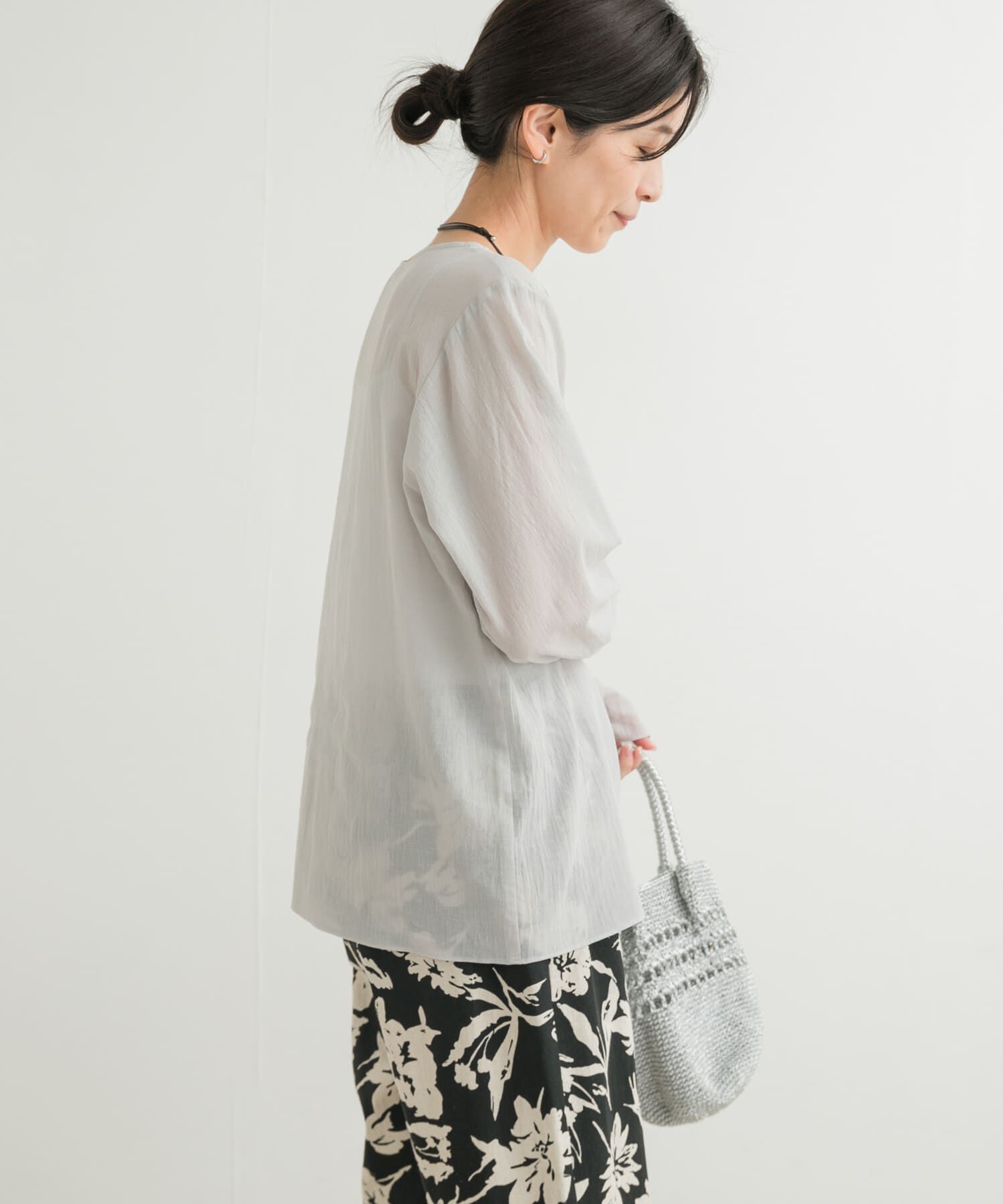 URBAN RESEARCH DOORS「コットンシアーTブラウス」|シャツ・ブラウス|
