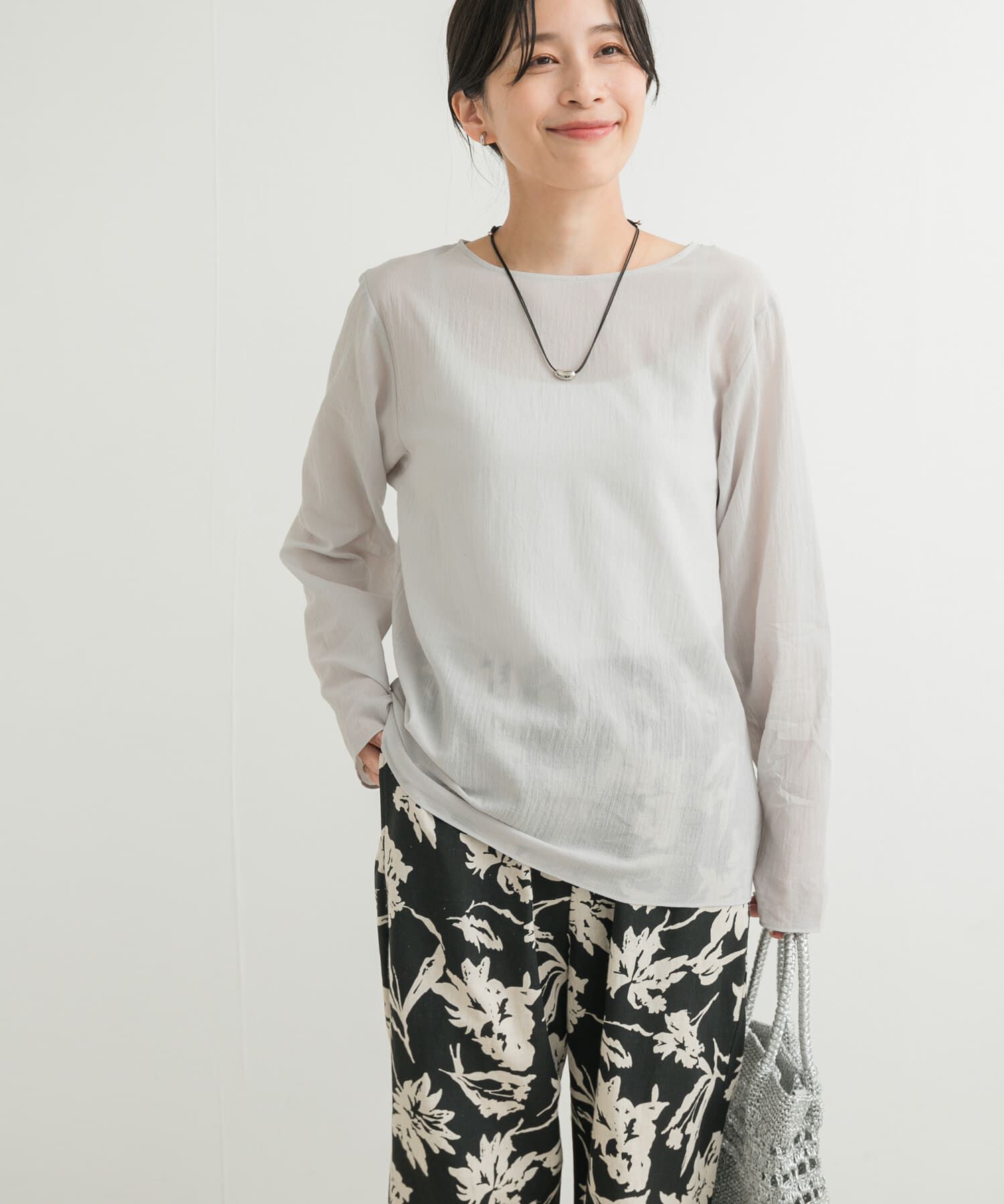 URBAN RESEARCH DOORS「コットンシアーTブラウス」|シャツ・ブラウス|