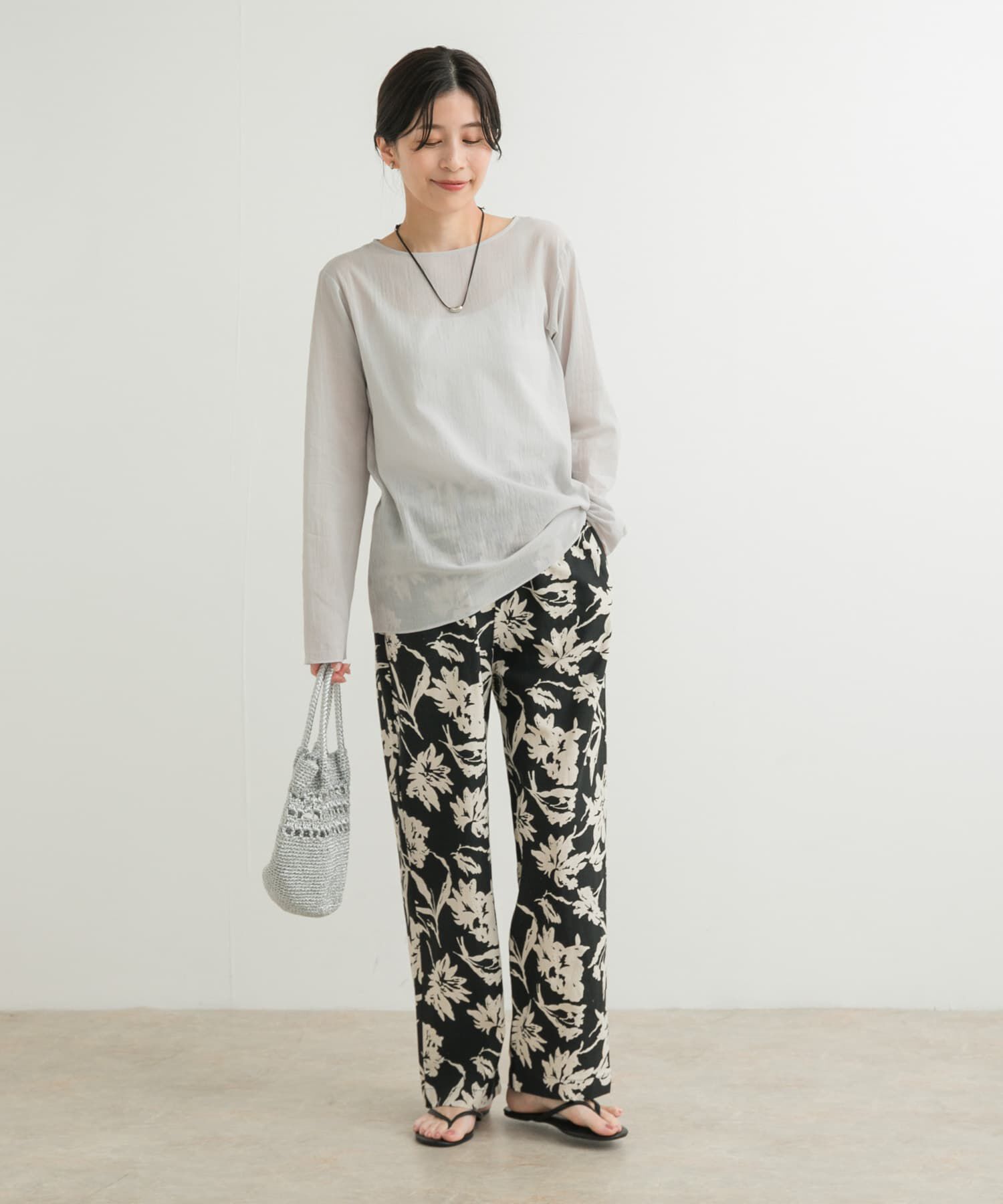 URBAN RESEARCH DOORS「コットンシアーTブラウス」|シャツ・ブラウス|