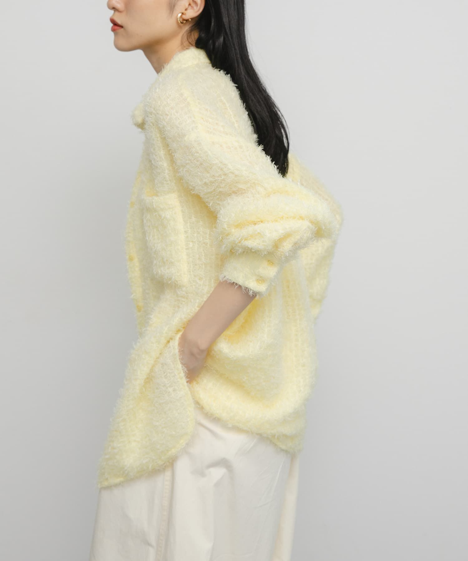  「フェザーロングシャツ」|シャツ・ブラウス|イエロー