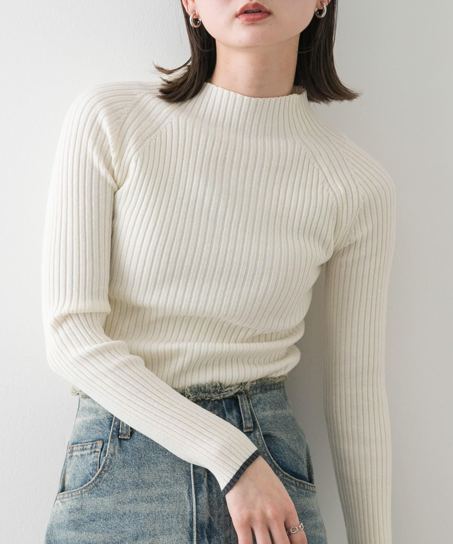 SENSE OF PLACE by URBAN RESEARCH「プチハイネックセーター」|ニット・セーター|ホワイト系その他