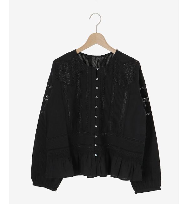 le.coeur blanc「Fanaka リバーレース切替ブラウス」|シャツ・ブラウス|