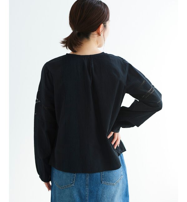 le.coeur blanc「Fanaka リバーレース切替ブラウス」|シャツ・ブラウス|