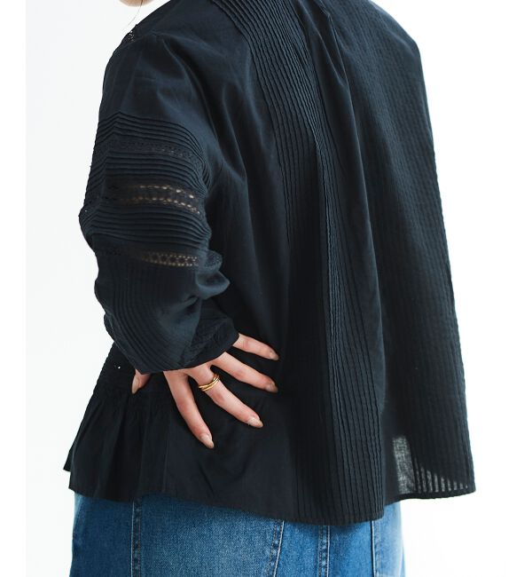 le.coeur blanc「Fanaka リバーレース切替ブラウス」|シャツ・ブラウス|