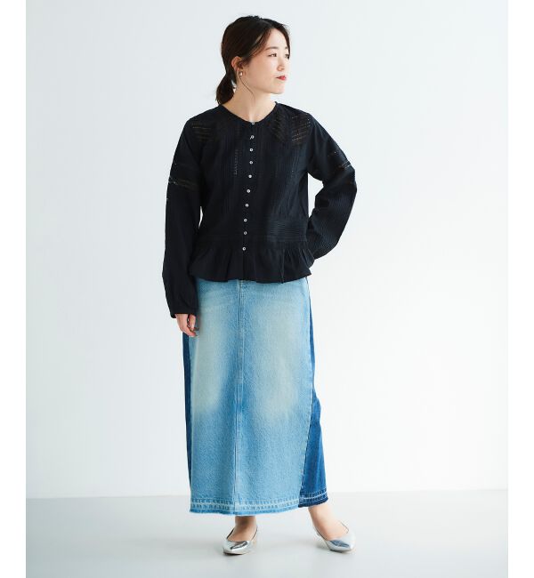 le.coeur blanc「Fanaka リバーレース切替ブラウス」|シャツ・ブラウス|