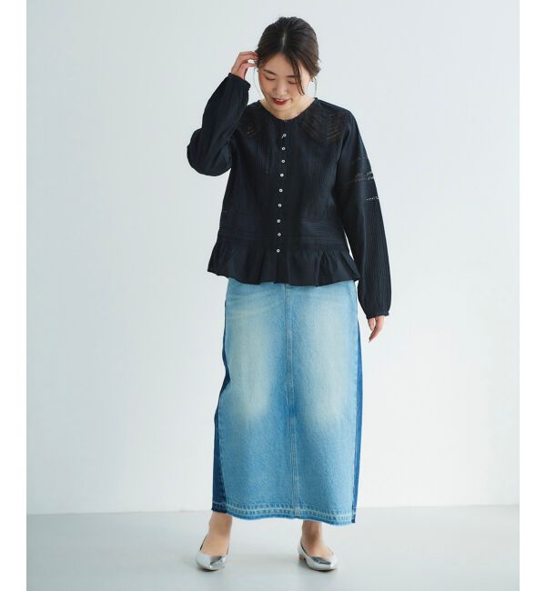 le.coeur blanc「Fanaka リバーレース切替ブラウス」|シャツ・ブラウス|