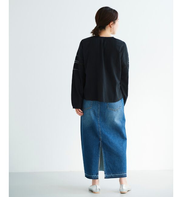 le.coeur blanc「Fanaka リバーレース切替ブラウス」|シャツ・ブラウス|