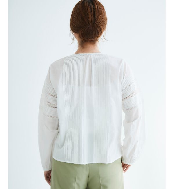 le.coeur blanc「Fanaka リバーレース切替ブラウス」|シャツ・ブラウス|