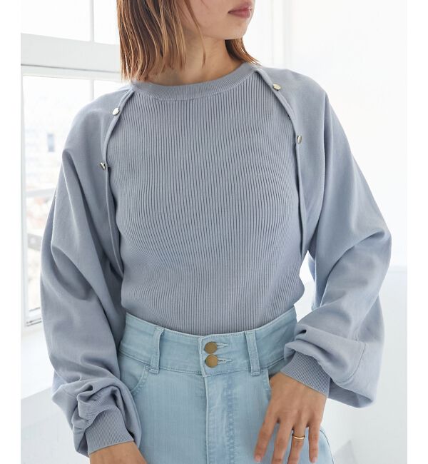 MAJESTICLEGON「3wayアームスリットニット」|ニット・セーター|