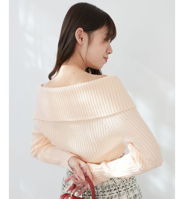 MAJESTICLEGON「ビッグカラーボタンオフショルニット」|ニット・セーター|